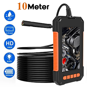 Mua Camera Nội Soi Công Nghiệp Chống Nước P40 Chống Nước IP67 Với Màn Hình 4.3 Inch 1080P Camera 8 LED Đường Kính 8mm. P40 8mm Industrial Endoscope Camera 4.3   LCD Screen HD 1080P Inspection Handhold Borescope 8 LEDs IP67 For Car Sewer - Hàng Chính Hãng