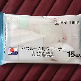 Khăn ướt lau phòng tắm kháng khuẩn sinh học Hattori (combo 2 gói)
