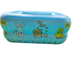 Bể Bơi Phao Cho Bé 1m1x900x35cm, Đáy 2 Lớp, chống trượt