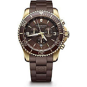 Victorinox Men's 241692 Maverick Chrono Analog Display Swiss Quartz Brown Watch