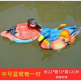 Mua Mô hình chim đôi Vịt uyên ương trang trí sân vườn  tiểu cảnh  hồ nước màu sắc đẹp