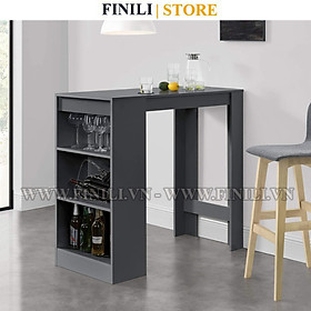 Bàn Bar FINILI thiết kế đa năng có ngăn chứa Bàn bistro cao có 3 kệ Ván FNL2709