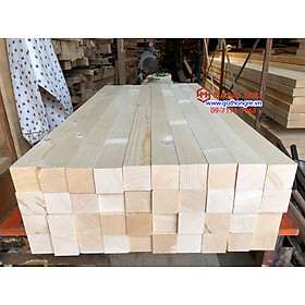 Mua - Thanh gỗ thông vuông 5cm x 5cm x dài 1m x láng mịn 4 mặt