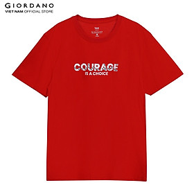 Áo thun nam in hình message printed tee giordano 01092304
