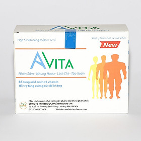 Thực phẩm chức năng Đạm Bổ Tăng Cân Cho Người Gầy Avita, nâng cao thể trạng, tăng cường sức Đề kháng, dùng cho người Gầy, Kém ăn, Suy Dinh dưỡng, Trẻ em đang trong giai đoạn phát triển (60 viên/ hộp)