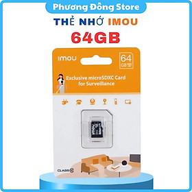 THẺ NHỚ 64GB CAMERA EZVIZ CAMERA IMOU, HIKVISION, DAHUA, KABE, RABITCAM - Class 10 Tốc Độ Cao, BẢO HÀNH 5 NĂM - THẺ IMOU
