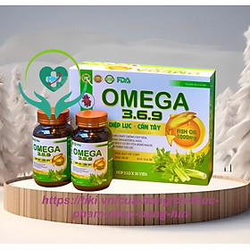 Viên sáng mắt OMEGA 3 6 9 DIỆP LỤC CẦN TÂY Tinh dầu thông đỏ ,Hộp  2 lọ  *30 viên, Tinh Dầu sachi ,Tinh dầu hoa anh thảo