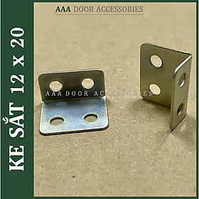 Mua 100g ke sắt 12x20 - Bát sắt bắt làm ngăn tủ kính 12x20 (bas sắt kệ tủ)