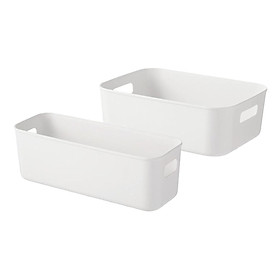 2pcs Home Storage Box Container Organizer Storage Tools Closet Bathroom