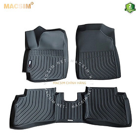 Thảm lót sàn xe ô tô Kia Soluto 2015+ (sd) Nhãn hiệu Macsim chất liệu nhựa TPE cao cấp màu đen