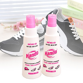 Combo 2 chai xịt khử mùi hôi chân hôi giày Hando 120ml hương Quế