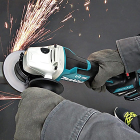 Mua MÁY MÀI GÓC DÙNG PIN (100MM/CÔNG TẮC BÓP/AWS/BL)(18V) (1 ĐẾ SẠC   02 PIN 18V 5.0AH) MAKITA DGA418RTE- HÀNG CHÍNH HÃNG