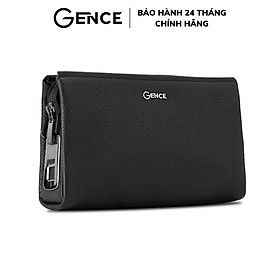 Hình ảnh Clutch Nam Cầm Tay Gence Cao Cấp, Ví Cầm Tay Nam Da Bò RB06 Khóa Vân Tay