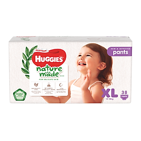 Tã Quần Siêu Cao Cấp Huggies Platinum Nature Made XL38 (38 Miếng)