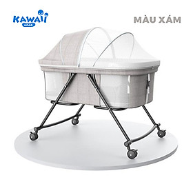Nôi em bé sơ sinh gấp gọn tiện lợi KAWAII HOME - Bảo hành 12 tháng (TẶNG: Nệm + Màn)