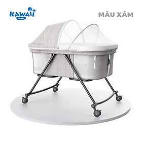 Nôi gấp gọn cho bé KAWAII HOME, Nôi em bé sơ sinh - Bảo hành 12 tháng (TẶNG: Nệm + Màn)