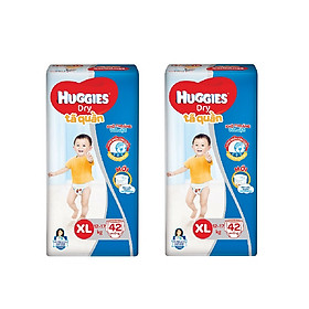 2 Gói Tã Quần Huggies Dry Gói Đại XL42 (42 Miếng) - Bao Bì Mới