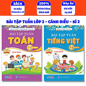 Sách - Bài Tập Tuần dành cho học sinh lớp 2 cánh diều - Toán và Tiếng Việt - học kì 2 (2 quyển) - TP Bo