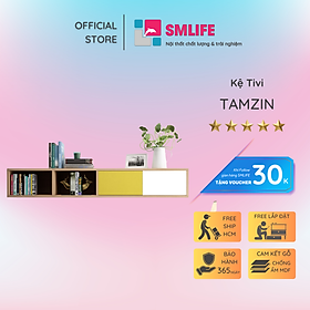 Kệ Tivi gỗ hiện đại SMLIFE Tamzin Gỗ MDF dày 17mm chống ẩm D160xR25xC25cm