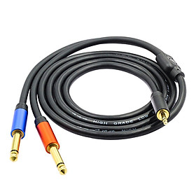 3.5 mm to Dual 6.35 mm Audio Cable 1/4