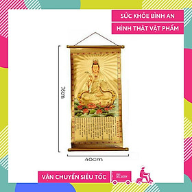 Mua Tranh Phật Bà Quan Thế Âm Bồ Tát 3D treo tường mạ vàng - 76x40cm