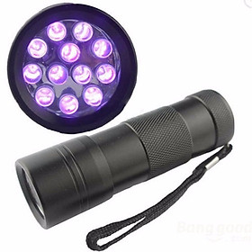 Đèn pin cầm tay tia cực tím UV kiểm tra tiền 12 Led