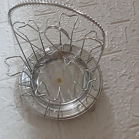 Giá úp cốc inox loại 1 bền chắc kèm khay hứng nước tiện dụng