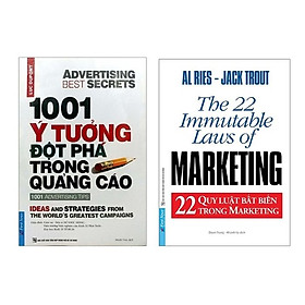 Sách - combo 2 cuốn: 1001 ý tưởng đột phá trong quảng cáo + 22 quy luật bất biến trong marketing