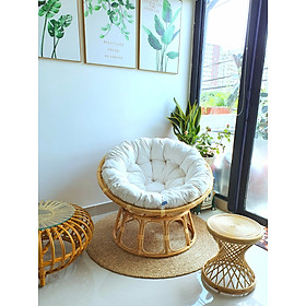 Mua Ghế thư giãn papasan size 1m (vải bố kem)