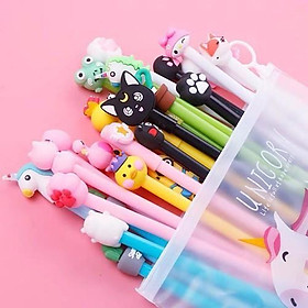 Bút bi hình thú đầu silicon siêu dễ thương