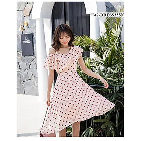 DRESS298-ĐẦM XÒE CHẤM BI THIẾT KẾ S-6XL