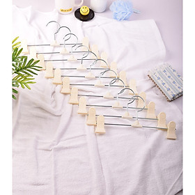 Combo 10 móc kẹp nhựa màu trắng treo quần áo tiện dụng