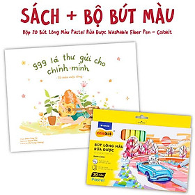 Combo Sách 999 Lá Thư Gửi Cho Chính Mình - Tô Màu Cuộc Sống + Hộp 20 Bút Lông Màu Pastel Rửa Được Washable Fiber Pen - Colokit SWM-C008