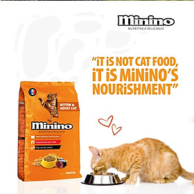 Thức ăn cho mèo con & mèo trưởng thành Minino Tuna Flavored  vị cá ngừ gói 480g