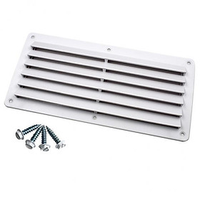 2X White ABS Louvered  Louvered Vent for RV Boat Marine Yacht 260x125mm