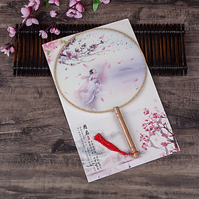 Quạt cổ trang thần tiên tỉ tỉ thân gỗ