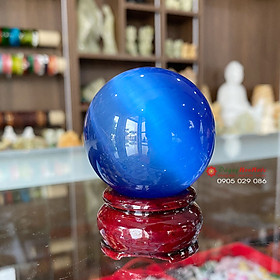 Mua Quả cầu phong thủy năng lượng đá mắt mèo xanh dương 5cm