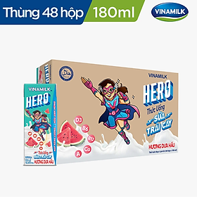 THỨC UỐNG SỮA TRÁI CÂY HERO VỊ DƯA HẤU VINAMILK - HỘP X 180ML