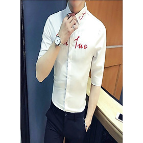 Áo sơ mi tay lửng xin tuo Mã: NM722 - TRẮNG