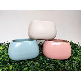 Chậu sứ méo Asa  , gốm sứ Bát Tràng cao cấp
