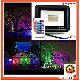 Mua Đèn pha rọi đổi màu 50w 30w ( Bóng RGB) có Rãnh tản nhiệt dày