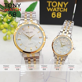 Đồng hồ đôi nam nữ Halei đẹp chống nước dây thép đúc đặc chính hãng Tony Watch 68 - Nam