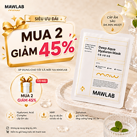 Mặt Nạ Dưỡng Ẩm Đa Tầng MAWLAB DEEP AQUA HYALURON MASK - Hộp 10 Miếng