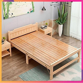 Mua RE0555 Giường gỗ thông gấp gọn 60x195cm tặng nệm gối - Giường xếp gỗ thông