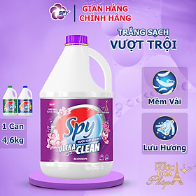 Nước giặt xả SPY 4,6 kg 2 trong 1 hương hoa Pháp Ultra Clean trắng sạch vượt trội, lưu hương dài lâu
