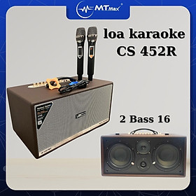 Loa Xách Tay Karaoke CS 452R, Công Suất 150W, 2 Micro- nghe nhạc hay -karaoke cũng hay-Kiểu dáng sang trọng- Phù hợp mọi không gian