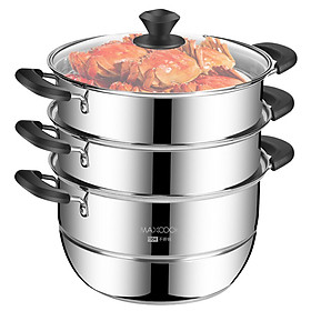 Nồi Hấp Inox Ba Tầng MAXCOOK MCZ693