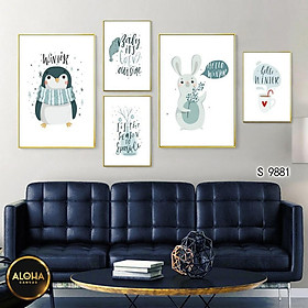 Mua SET 5 Tranh Treo Tường Canvas Đã Có Khung Tặng Kèm Đinh Treo Tranh Chuyên Dụng