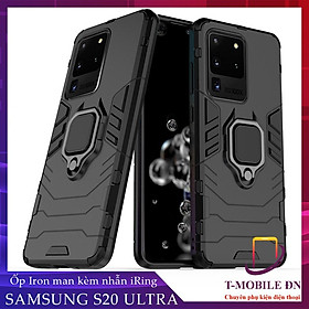 Ốp lưng cho Samsung S20 / S20+ Plus/ S20 Ultra iron - man chống sốc kèm nhẫn xoay chống xem video bảo vệ camera