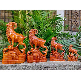 Mua Tượng gỗ con dê nhất dương cao 40cm